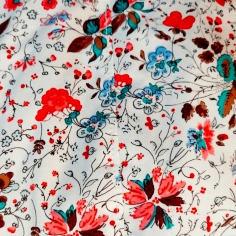 GAP Moto Jacket - Red Floral - Fully Lined - XL - NWOT - Picture 4 of 16
